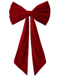 Jingle Jollys Red Velvet Christmas Bows Tree Decorations Xmas Ornaments
