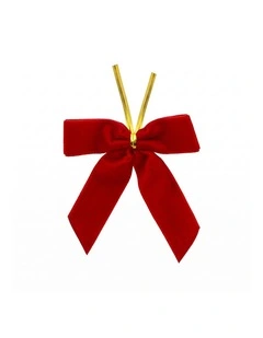 Jingle Jollys 24Pcs Red Velvet Christmas Bows Tree Decorations Xmas Decor