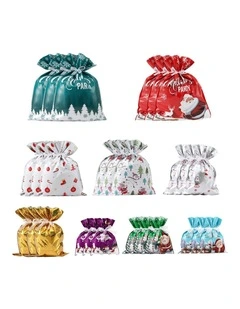 Jingle Jollys 27PCS Christmas Gift Bags Large Medium Small 9 Christmas Designs Set