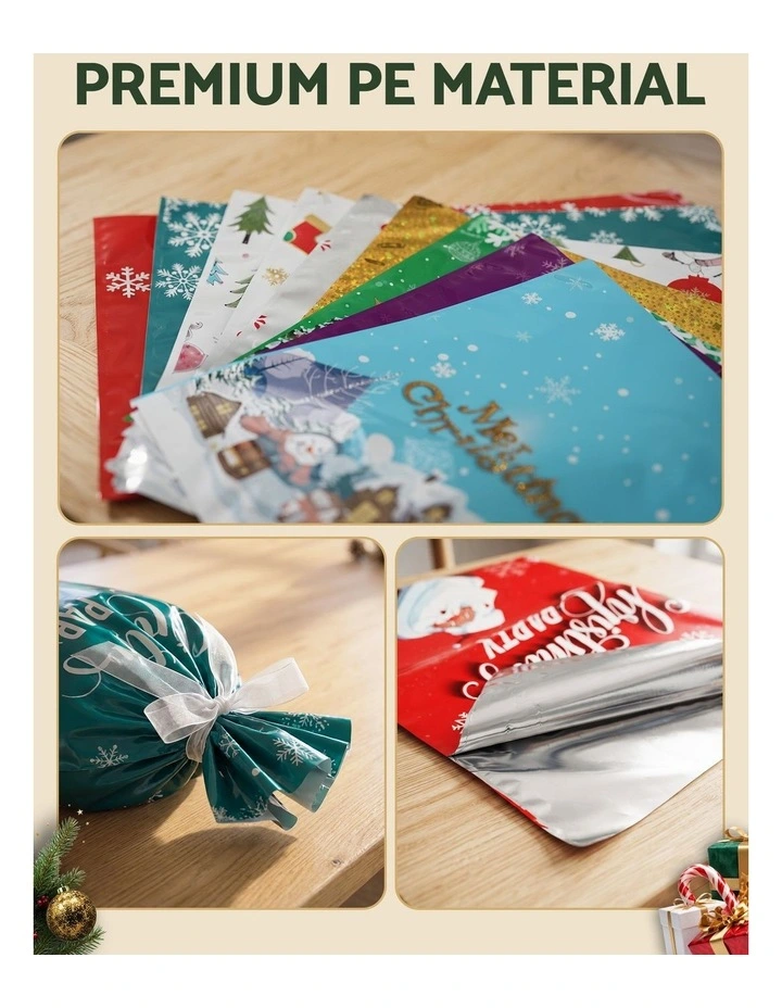 Jingle Jollys 27PCS Christmas Gift Bags Large Medium Small 9 Christmas Designs Set image 5