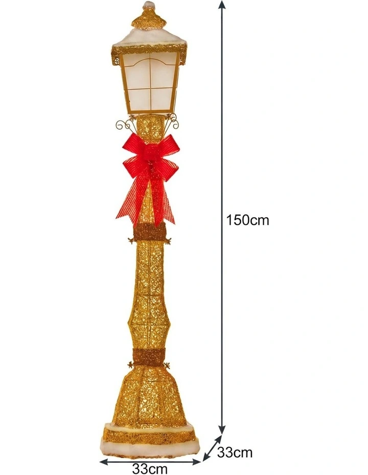 Christabelle 1.5m Festive Lamp Post Christmas Light Up Display LED Outdoor Indoor Xmas Decor image 3