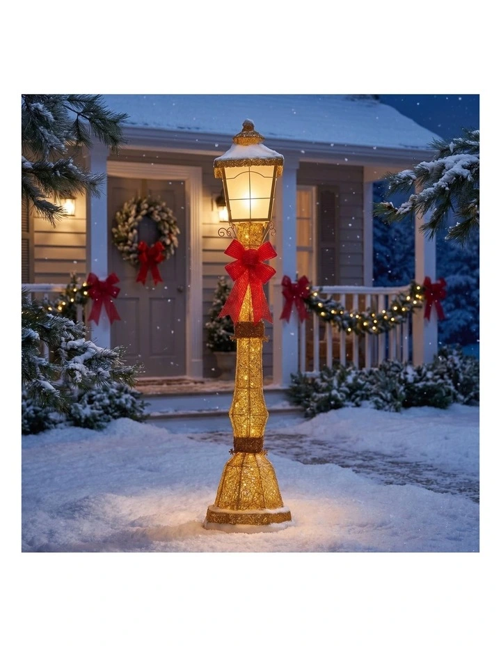 Christabelle 1.5m Festive Lamp Post Christmas Light Up Display LED Outdoor Indoor Xmas Decor image 6