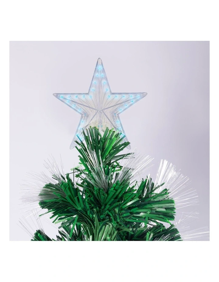Christabelle 2.4m 8ft Pre-Lit Fibre Optic Artificial Christmas Tree with Multicolour Twinkling Star image 5