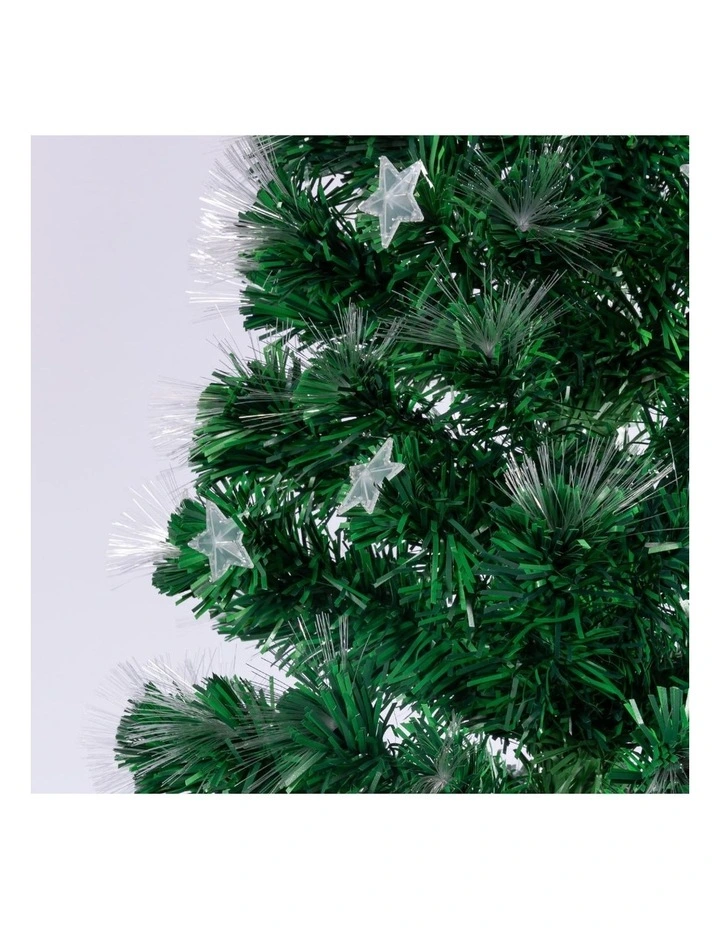 Christabelle 2.4m 8ft Pre-Lit Fibre Optic Artificial Christmas Tree with Multicolour Twinkling Star image 6