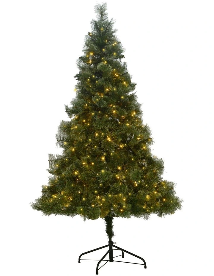 1.8m Christmas Tree Cashmere Pine 6ft Pre-Lit with LED Lights image 1