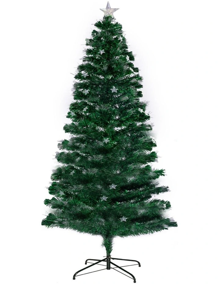 Christabelle 1.2m Pre-Lit Fibre Optic Artificial Christmas Tree with Multicolour Twinkling Star image 2