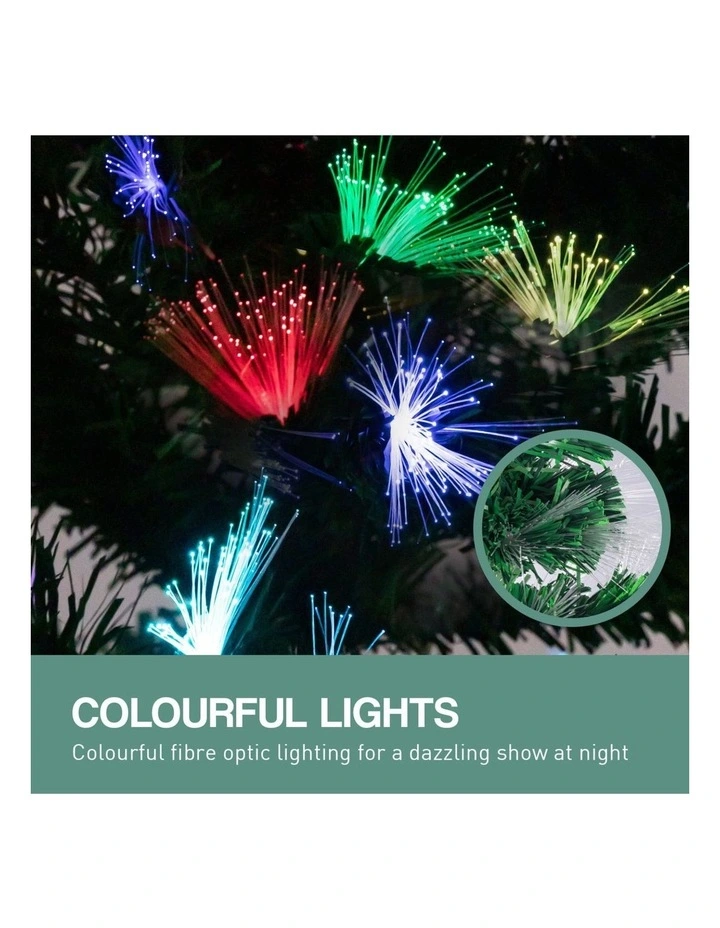 Christabelle 1.2m Pre-Lit Fibre Optic Artificial Christmas Tree with Multicolour Twinkling Star image 6