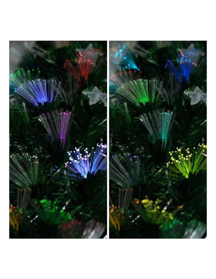 Christabelle 1.2m Pre-Lit Fibre Optic Artificial Christmas Tree with Multicolour Twinkling Star image 7