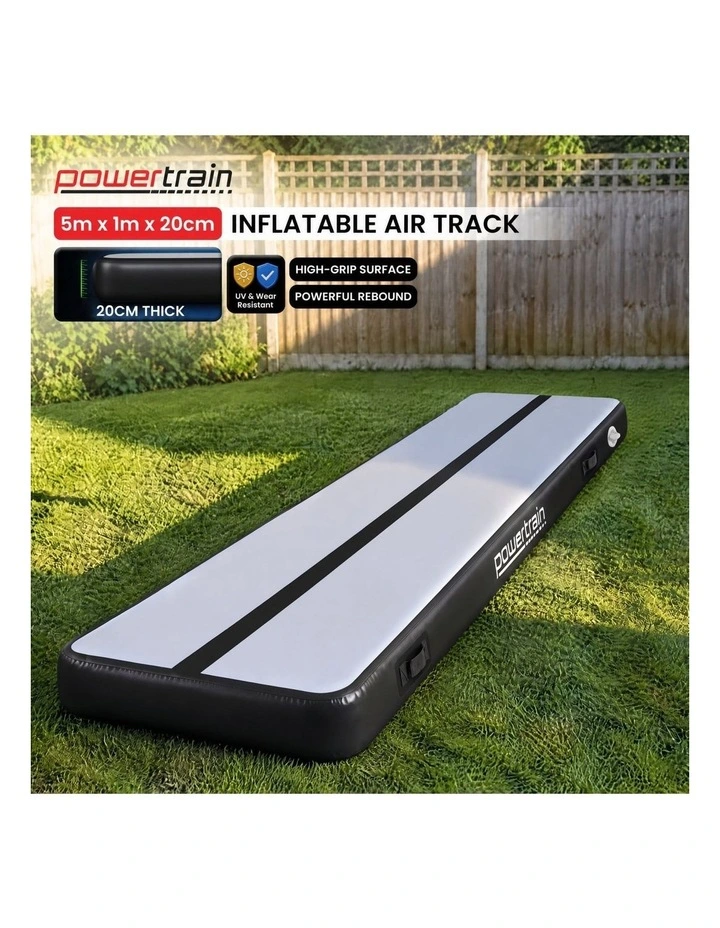 Powertrain Airtrack 20cm Thick 5m x 1m Inflatable Gymnastics Tumbling Mat Air Track image 3