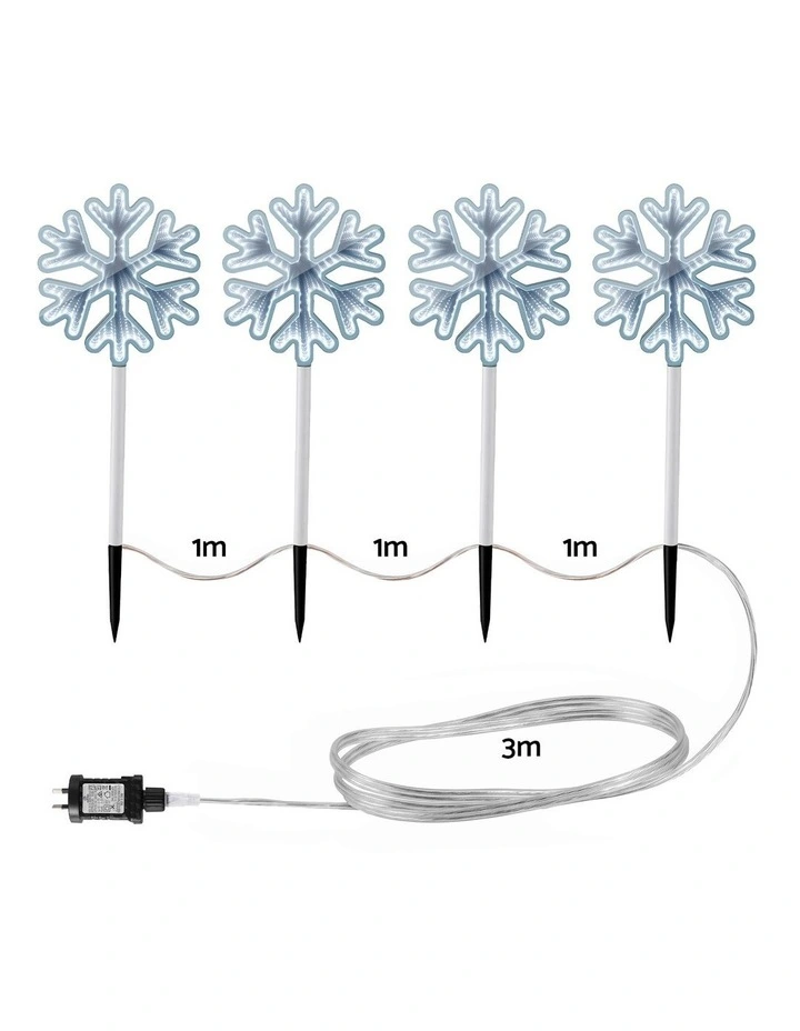 Jingle Jollys 4 Pack Christmas Lights Path Lights Garden Decoration Outdoor Pathway Lighting image 2