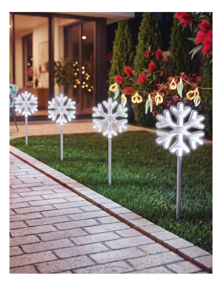Jingle Jollys 4 Pack Christmas Lights Path Lights Garden Decoration Outdoor Pathway Lighting image 6