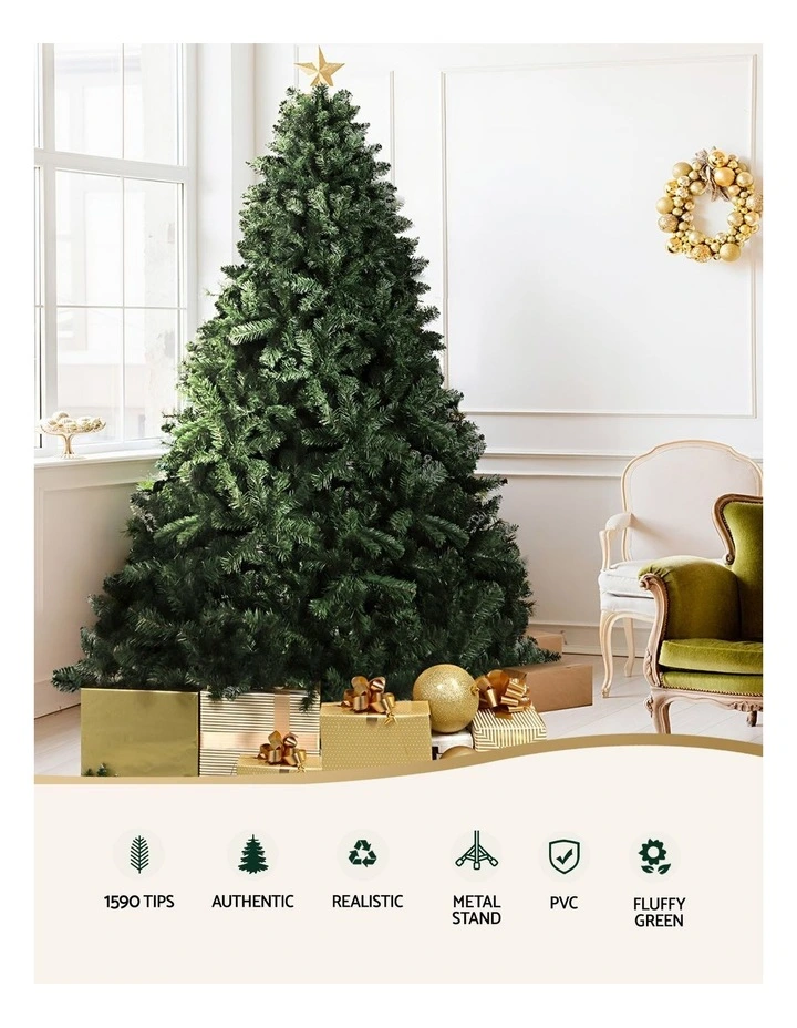 Jingle Jollys 2.7m Artificial Christmas Tree 1590 Tips with Oxford Storage Bag Green image 4