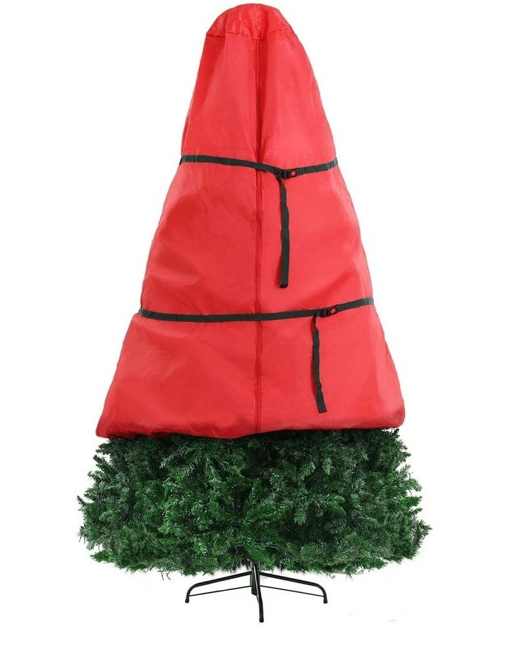 Jingle Jollys 2.4m Pre-Lit Christmas Tree 1488 LED Green with Red Storage Bag image 3