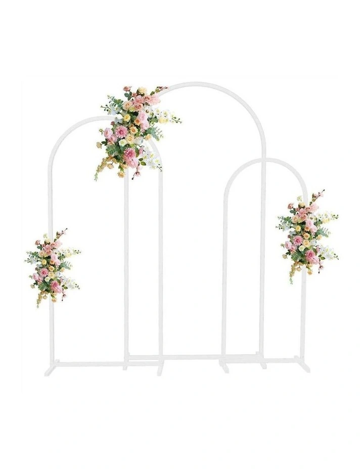 Set Of 3 Wedding Arch Balloon Frame Metal Arch Backdrop Stand Birthday Party image 1