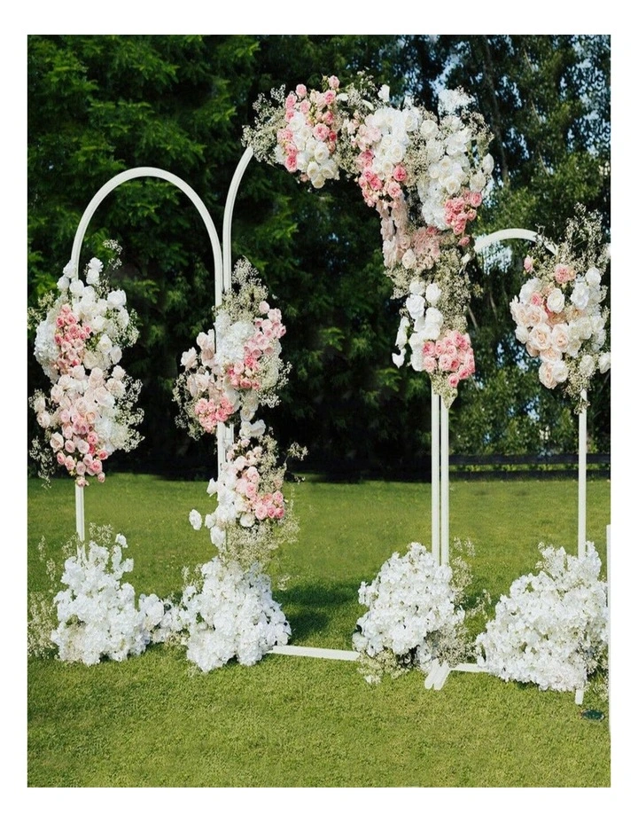 Set Of 3 Wedding Arch Balloon Frame Metal Arch Backdrop Stand Birthday Party image 2