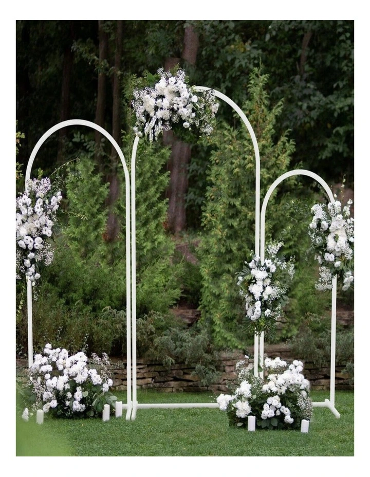 Set Of 3 Wedding Arch Balloon Frame Metal Arch Backdrop Stand Birthday Party image 4