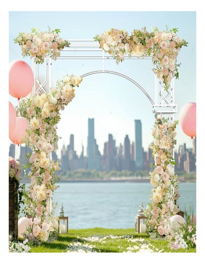 Extra Large Luxurious Wedding Arch Backdrop Stand Chuppa Heavy Duty Metal Base image 3