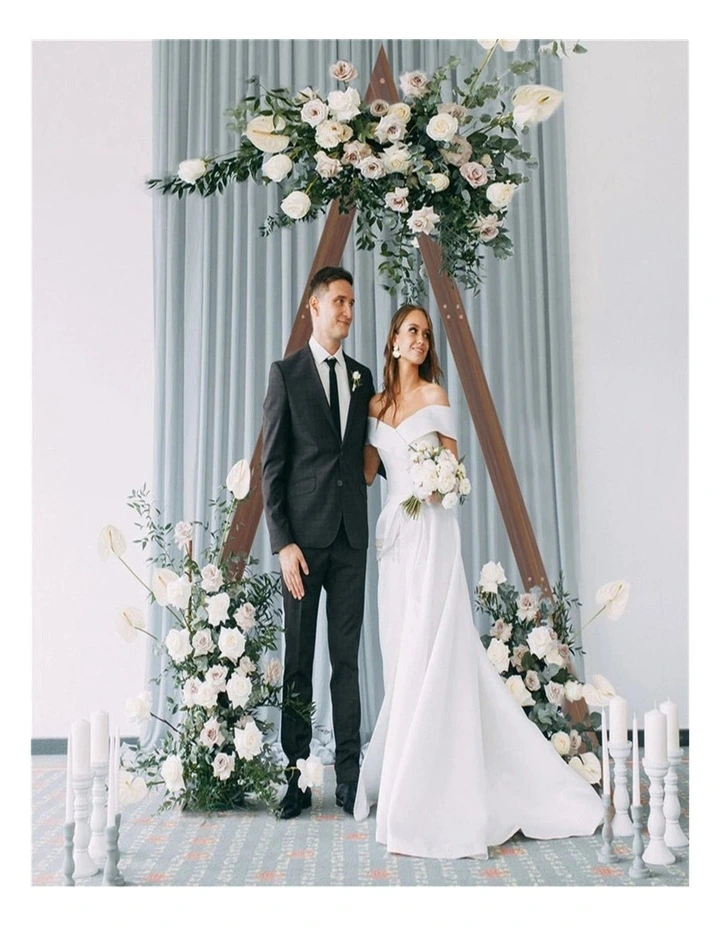 3M Jumbo Wooden Wedding Arch Gorgeous Ceremony Wedding Arbor Backdrop Stand image 2