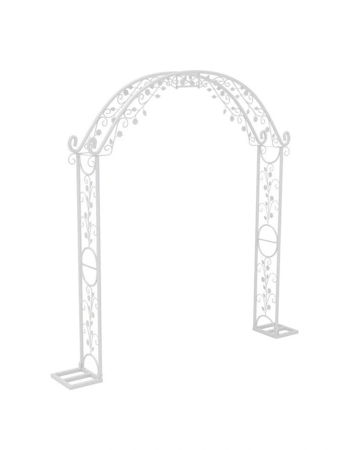 Wedding Arch Garden Arbor Curved Metal Durable Iron Plants Trellis Lattice Stand image 1