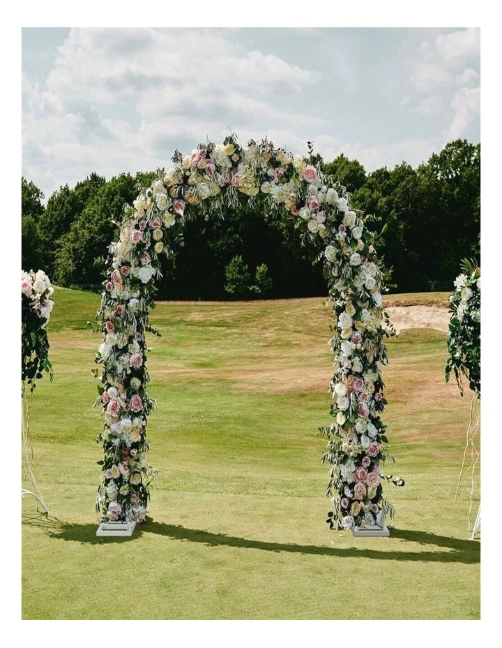 Wedding Arch Garden Arbor Curved Metal Durable Iron Plants Trellis Lattice Stand image 4
