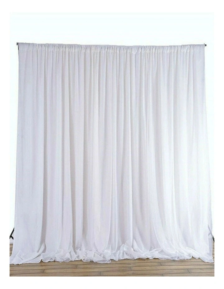10ft Silk White Backdrop Drapes Curtain Wedding Ceremony Party Home Window Decor image 1