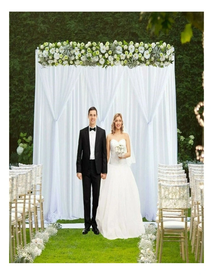 10ft Silk White Backdrop Drapes Curtain Wedding Ceremony Party Home Window Decor image 2