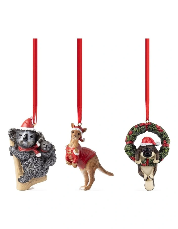 Christabelle Australian Animal Christmas Tree Decorations Set of 6 Hand-Painted Resin Ornaments image 5
