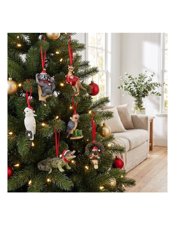 Christabelle Australian Animal Christmas Tree Decorations Set of 6 Hand-Painted Resin Ornaments image 7