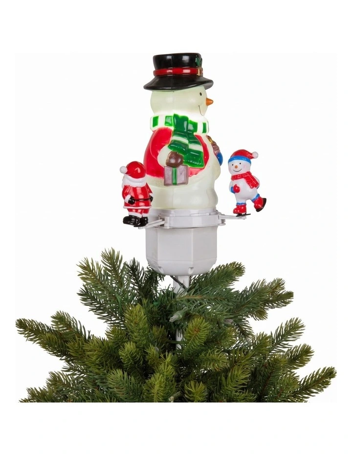 Christabelle Christmas Tree Topper Snowman with Projected Images Lights Snow and Music image 4