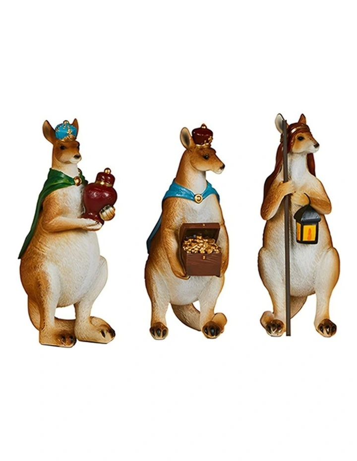 Christabelle 17cm Kangaroo Christmas Nativity Scene Christmas Tree Decoration Ornaments 7 Piece Set image 6