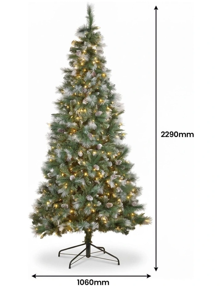Christabelle 2.3m Christmas Tree 2.7m Garland and Wreath with Warm White Xmas LEDs image 3