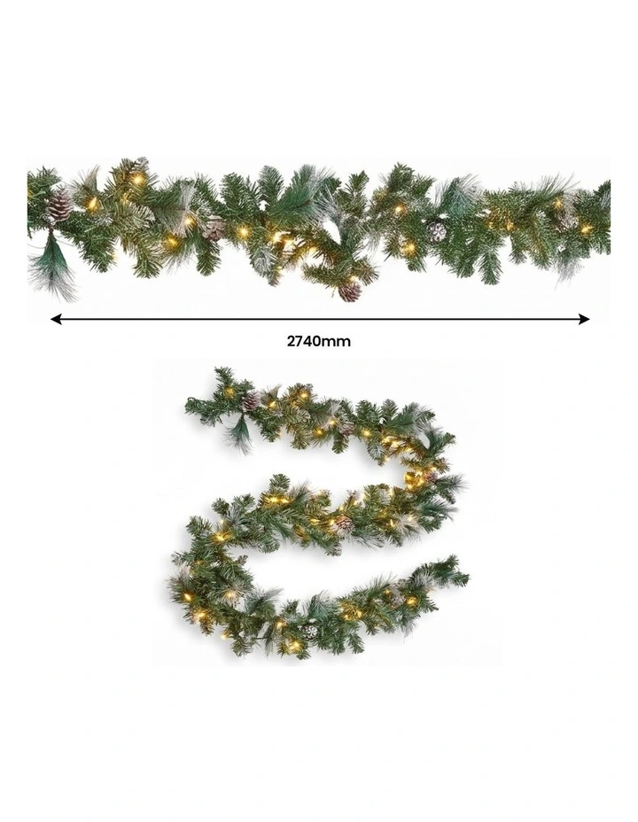 Christabelle 2.3m Christmas Tree 2.7m Garland and Wreath with Warm White Xmas LEDs image 5