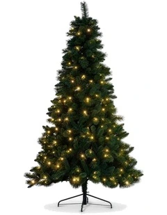 Christabelle 7.5ft 2.3m Dorset Pine Green Pre-Lit Artificial Christmas Tree, 220 Multi-Function