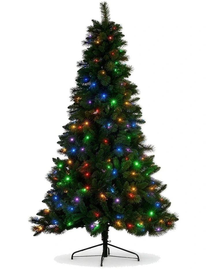 Christabelle 7.5ft 2.3m Dorset Pine Green Pre-Lit Artificial Christmas Tree, 220 Multi-Function image 2