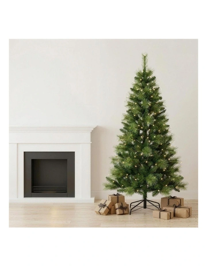 Christabelle 7.5ft 2.3m Dorset Pine Green Pre-Lit Artificial Christmas Tree, 220 Multi-Function image 4