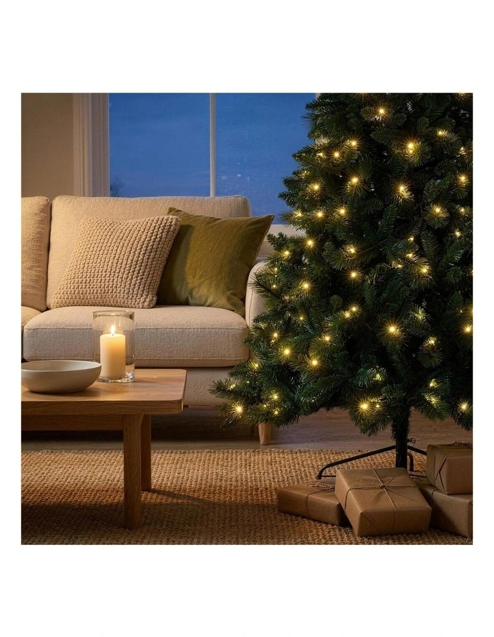 Christabelle 7.5ft 2.3m Dorset Pine Green Pre-Lit Artificial Christmas Tree, 220 Multi-Function image 5