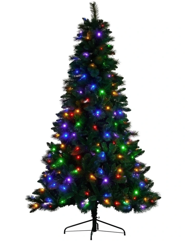 Christabelle 1.8m 6ft Pre-Lit Green Artificial Christmas Tree Dorset Pine 160 Multi-Function LEDs image 1