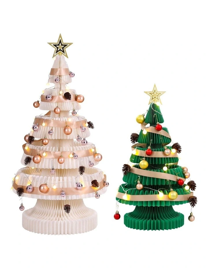 Jingle Jollys Prelit Christmas Tree Decorations Bundle Foldable Quick Setup image 1