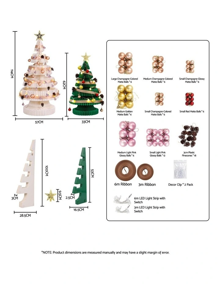 Jingle Jollys Prelit Christmas Tree Decorations Bundle Foldable Quick Setup image 2