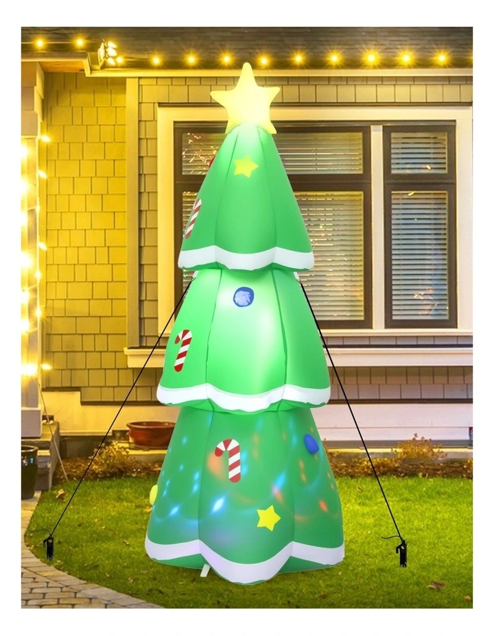 Santaco 1.5m Inflatable Christmas Tree Flashing Light Music Outdoor Decoration image 7