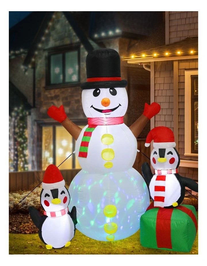 Santaco 1.8m Inflatable Snowman Penguin LED Lights Christmas Outdoor Xmas Decor image 6