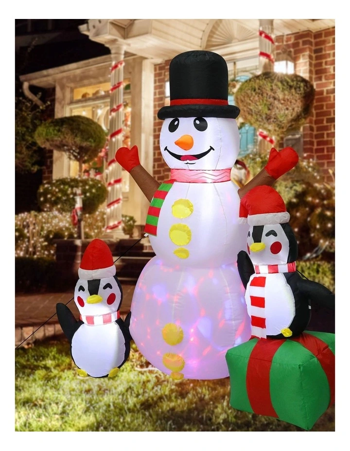Santaco 1.8m Inflatable Snowman Penguin LED Lights Christmas Outdoor Xmas Decor image 7