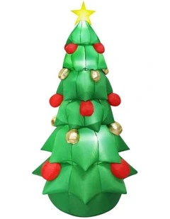 Santaco 2.5m Inflatable Christmas Star LED Blow Up Tree Outdoor Xmas Decoration