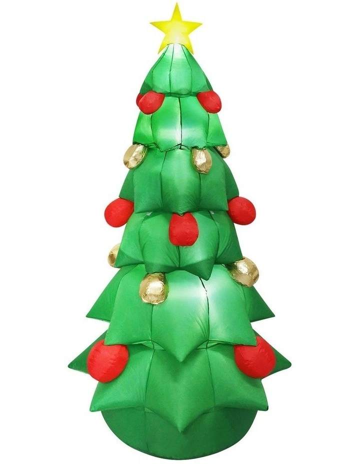 Santaco 2.5m Inflatable Christmas Star LED Blow Up Tree Outdoor Xmas Decoration image 1