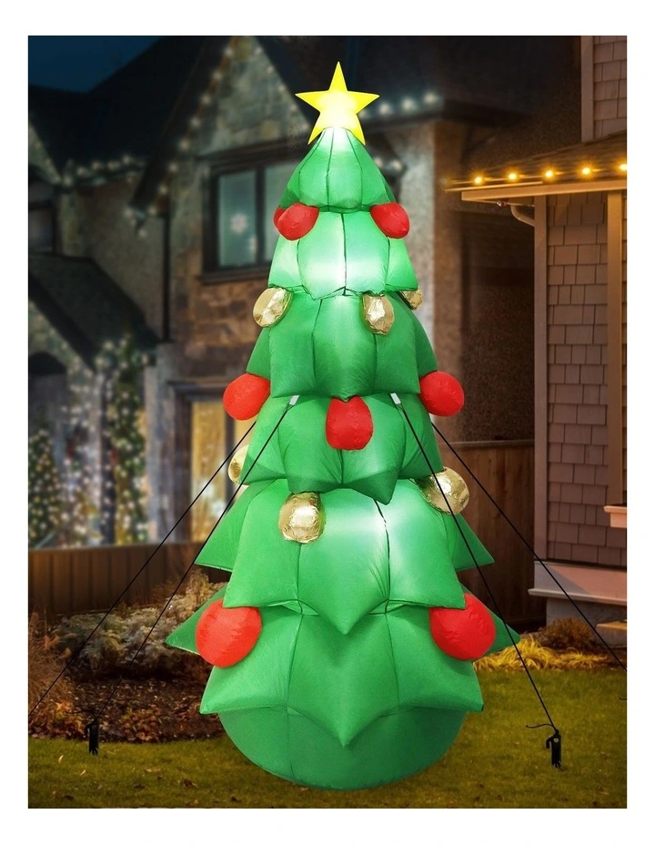 2 5m Inflatables Santaco Santaco 2.5m Inflatable Christmas Star LED Blow Up Tree Outdoor ...