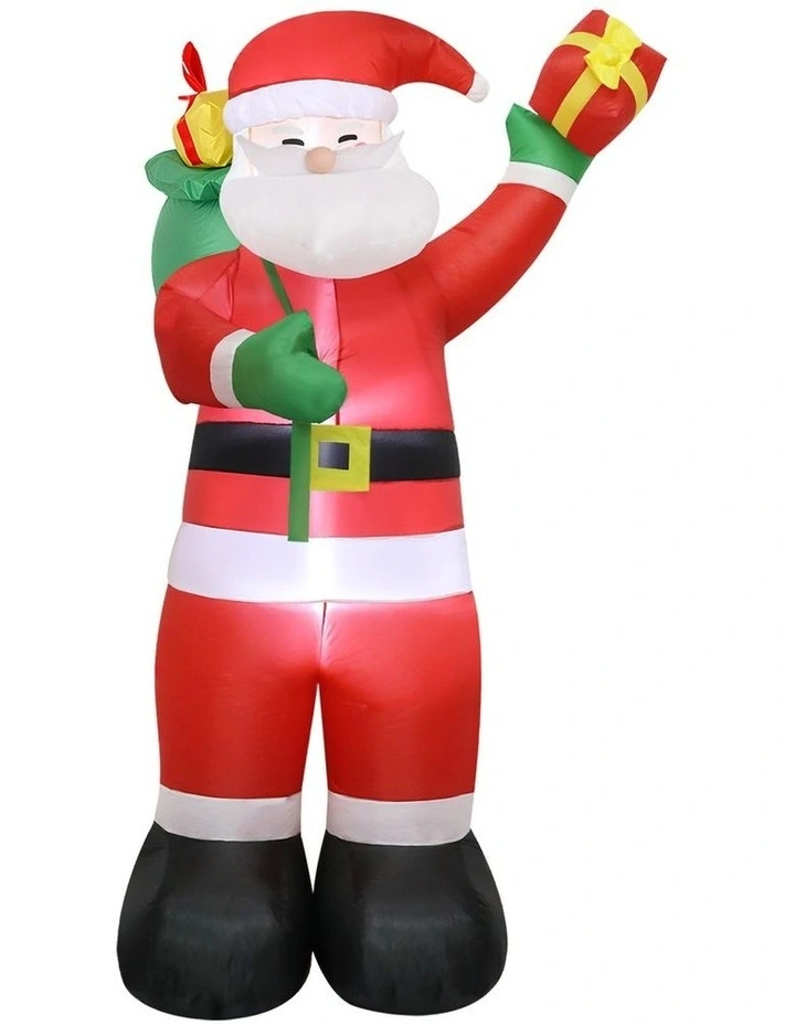 Santaco 2.4m Inflatable Christmas Santa Clauss LED Light Xmas Gift Outdoor Decor image 1