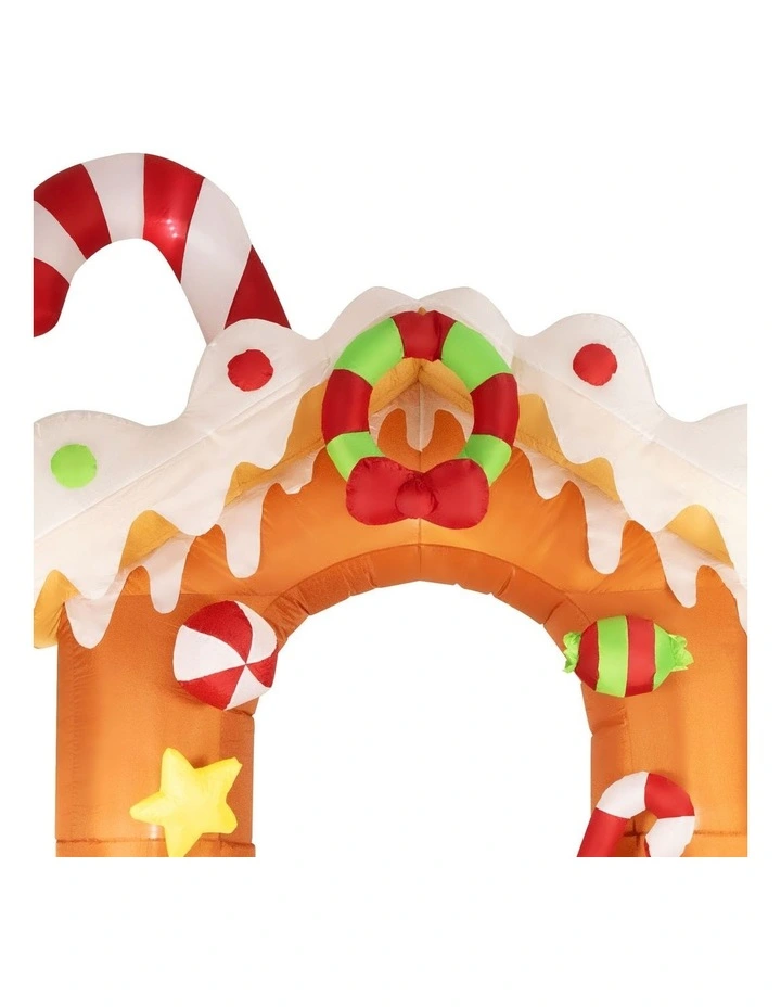 Santaco Christmas Inflatable Arch Way 3m Lighted 18 LED Candy Outdoor Decoration image 3