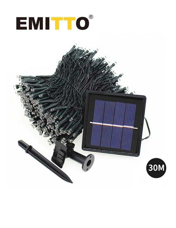 30m 300LED String Solar Powered Fairy Lights Garden Christmas Decor Multi Colour image 2