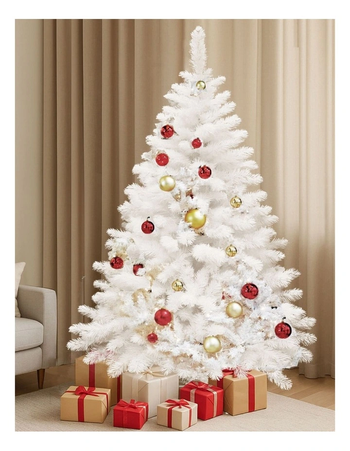Santaco Christmas Tree White 2.1m 7Ft Xmas Artificial Trees White Garden Decor image 6