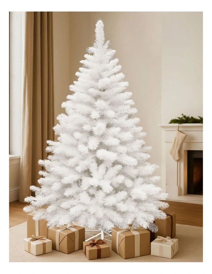 Santaco Christmas Tree White 2.1m 7Ft Xmas Artificial Trees White Garden Decor image 7
